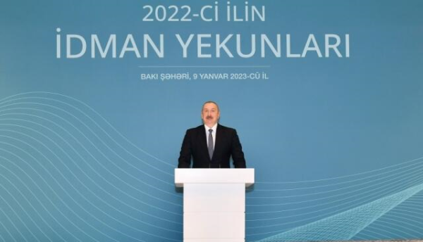 Prezident İlham Əliyev ilin idman yekunlarına həsr olunmuş mərasimdə